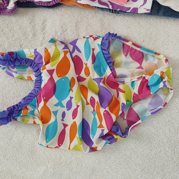 Lot 2T girls summer bundle bathing suit 4 outfits mix and match & 3 piece PJs - Picture 15 of 16